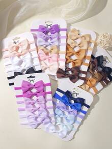 6pcs Multicolor Bow Hair Ties, Versatile For Ponytails, Suitable For Back To School And Daily Use - Mixed color - View 1