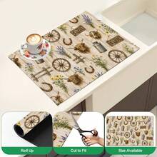 1pc Diatomaceous Earth Drying Mat, Non-Slip Heat-Resistant Absorbent Mat, Suitable For Kitchen Countertops, Coffee Machines, Tableware, Home Cafe Bar Party Decor Placemat Gift - Multicolor - View 5