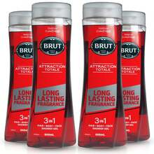 Brut Attraction Totale Shower Gel 600ml - Pack Of 4 - Sandalwood - View 2