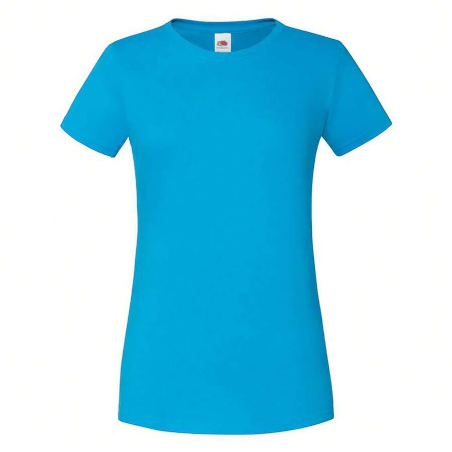 Fruit Of The Loom Womens/Ladies Iconic 150 T-Shirt - 天藍色 - 查看 1