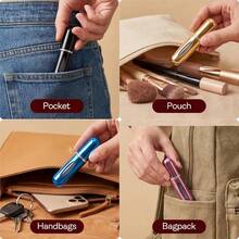 5ml Travel Perfume Bottle Refillable Atomizer Sprayer Perfume,Leakproof Perfume Atomizer Travel, Portable Refillable Perfume Bottles, (Blue, Black, Pink, Gold) - 藍色,粉紅色,金色,銀色 - 查看 9