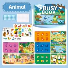 Fun Children's Busy Quiet Book, Multiple Themes With Reusable Stickers, Durable Material, Interactive Learning Aid For Home And Classroom, Improves Fine Motor Skills And Cognitive Abilities, Essential Back-To-School Gift For Kids - Multicolor - View 7