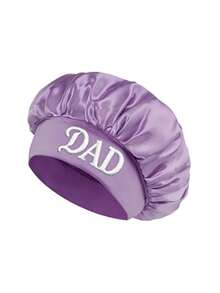 1件中性 MOMMIN' DAD 印花緞面寬邊睡眠帽/髮帽，彈性寬邊絲綢睡眠帽，護髮 - 彩色 - 查看 9