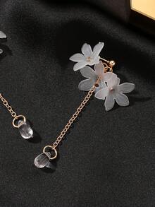 1 Pair Elegant Elegant Floral Chain Tassel Women's Drop Earrings, Floral Water Drop Earrings, Suitable For Daily, Party, Date, Holiday, Music Festival, Summer Beach Vacation, Commemorative Gift For Friends, Family, Couples, Women, Jewelry Accessories - Multicolor 3 - View 3