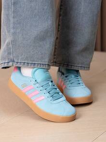Adidas Zapatillas deportivas VL COURT 3.0 para mujer, zapatos deportivos casuales, ligeros y cómodos IH6518 - Verde menta claro/rosa bendición/dorado - Ver 3