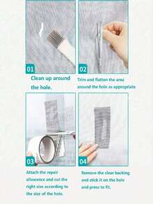 1 Roll Self-Adhesive Window Screen Repair Tape, Insect Screen Patch, Suitable For Dorm Doors/Curtain Screens/Mesh Repair, Strong Adhesive Window Screen Repair Tape, Fixes Tears And Prevents Insects (Due To Different Batches, - Multicolor - View 8
