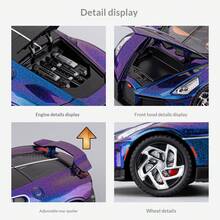 Maisto 1/24 Scale Metal Die-Cast La Noire Supercar Model, 4-Wheel Suspension, Rear Wheel Rebound, Adjustable Rear Wing, Front Wheel Steering, Suitable For Collection, Home Decor, Party Decoration, Toy Car Collection - Multicolor - View 8