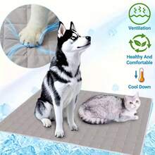 Cooling Ice Silk Pet Mat Breathable Non Slip Dog Cat Sleeping Pad Summer Heat Relief Cushion For Small Medium Pets - Blue - View 7