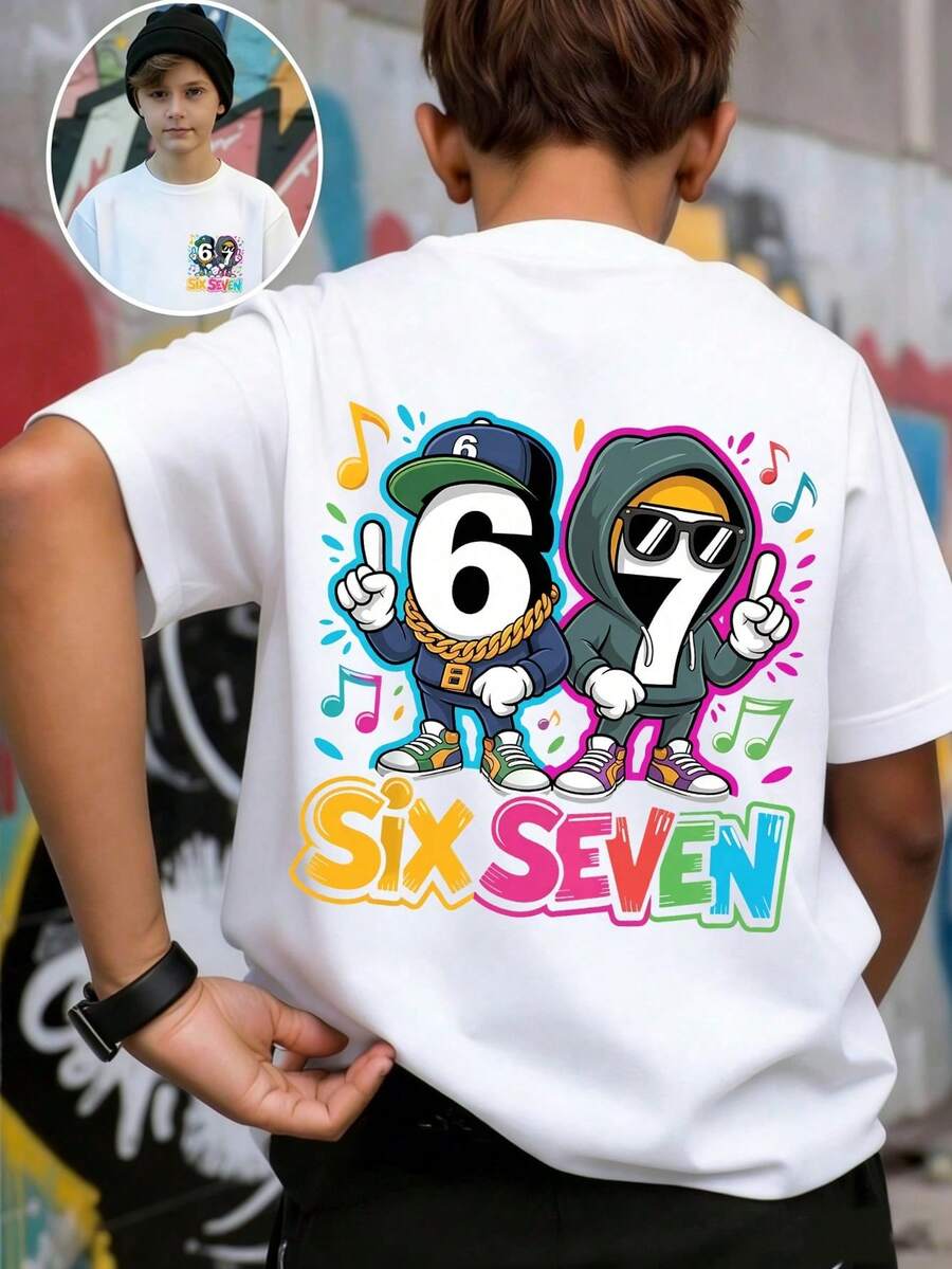 Camiseta con diseño de rompecabezas 67 y 67 para niño preadolescente, camiseta con acertijo italiano adecuada para entusiastas de rompecabezas matemát - Gris - Ver 1