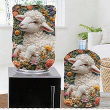 1pc Cute 2D Animal Pattern Water Dispenser Bucket Cover Dustproof Decorative Water Bucket Dispenser Cover Reusable Home Dust Cover - Multicolor - View 8