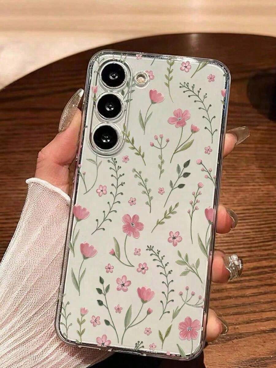1 Piece Soft Phone Case With Artistic Floral Pattern, Compatible With Huawei Honor, Compatible With Redmi, Compatible With Galaxy A04e/12/A13/A14/A34/A50/A52/A53/A54/S21/S22/S23/S24/S25/S25Ultra/S25FE/S26/S26 PLUS/S26 ULTRA/S26 EDGE, 6A/7A/8A, 12T/13T/15T/15T Pro, International Version, Not The Domestic Version - 透明 16 - 查看 1