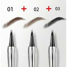 1 pieza Lápiz de cejas recomendado, resistente al agua y al sudor, define con precisión las cejas, adecuado para principiantes sin habilidades - Multicolor - Ver 16