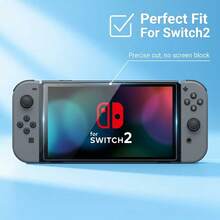 2片裝 9H 硬度鋼化玻璃螢幕保護貼，適用於 NS2 Switch 2，HD 高清防刮無氣泡防指紋遊戲主機螢幕膜，超高透光率 Switch 2 螢幕保護蓋遊戲配件 - 查看 11
