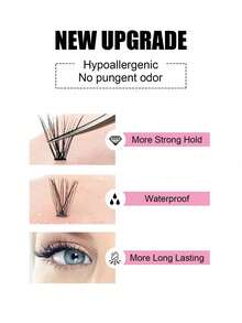 5ml Black Eyelash Adhesive + 5ml Clear Sealant - Eyelash Extensions, Strong Hold, 48-Hour Duration, For DIY Eyelash Application - 2-In-1 - Multicolor - View 5