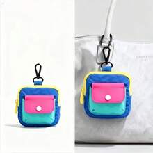 Macaron Style Portable Coin Purse & Mini Storage Bag - Compact Nylon Pouch, Suitable For Earphones, Lipstick, Makeup Remover - Travel, Gym, Daily Use - Cute Small Storage Bag - Multicolor - View 3