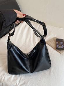 Bolso de hombro para mujer, nuevo diseño de moda, elegante y con estilo - Negro 7 - Ver 7