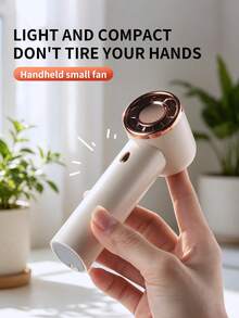 AOYI 1pc Rechargeable Digital Display Portable Handheld 100-Speed Adjustable Mini USB Charging Fan - Multicolor - View 1