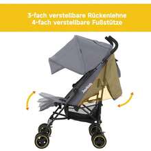 Dog Buggy, Small, Foldable With Reclining Function, Foldable Travel Buggy Up To 22kg, Including Sun Canopy, Rain Cover And Cup Holder - Grey - View 2