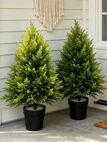 Artificial Plant Tree Artificial Pine Tree Artificial Cypress Tree Suitable For Outdoor Yard, Garden, Patio, Porch, Path Decor, Living Room, Dining Table Decor - Multicolor - View 1