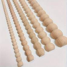 8 piezas 40cm/Múltiples Tamaños Ribete de Cuentas de Madera sin Pintar, Tiras Decorativas de Cuentas de Madera, Líneas Decorativas de Cuentas de Madera Semicirculares, Líneas Decorativas de Cuentas de Madera 3D sin Pintar DIY Hechas a Mano, Adecuado para Decoración de Marco de Fotos, Borde de Pared, Marco de Puerta del Hogar - Ribete Decorativo en Forma de Abanico - A - Ver 7