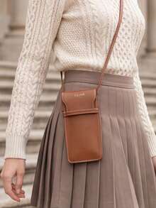 Celine Portable Glasses/Fashion Glasses Protective Pouch, Suitable For Daily And Travel Use, Highly Durable - Mocha Brown - View 1