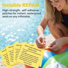 50 piezas, Parches de reparación, Parches de reparación de productos inflables, Tienda de campaña, Parches de reparación impermeables para aro de natación, Saco de dormir, Parches de reparación redondos transparentes impermeables para exteriores, Pegatinas impermeables para piscina, Parches de reparación reflectantes portátiles - Adhesivo impermeable - Ver 2