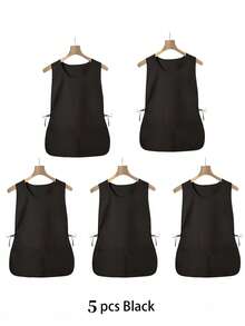 4pcs Unisex Sleeveless Apron With 2 Pockets, Waterproof And Stain-Resistant, Suitable For Kitchen, Household Cleaning, Home, Salon, Cooking, Baking - Multicolor - View 19