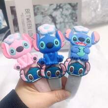 1件 Lilo & Stitch 柔軟矽膠絨毛髮箍 & 髮夾，可愛卡通髮飾。適合日常佩戴、護膚、休閒、約會、攝影、派對和節日裝飾，百搭各種風格，完美的生日和節日禮物 - A - 查看 6