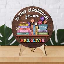 Personalized Wooden Sign, Customized 3D Teacher Name Sign - Personalized Teacher Door Sign And Classroom Decor Nameplate, Back To School And Teacher's Day Gift - C-wooden Ornament D - View 6