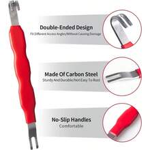1 Set Electrical Connector Removal Tool 8.26inch Electrical Long Disconnect Pliers,Commonly Used For Disassembling Automotive Terminals, Durable Tool For Repairing Automotive Wire Terminals,Electrical Pliers Wire Quick Disconnect,Plug Separator - Pliers+Crowbar - View 11