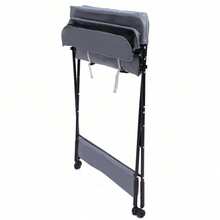 Height-Adjustable Baby Changing Table With Oxford Cloth, Iron Frame, And Storage Shelves - Grey - View 5