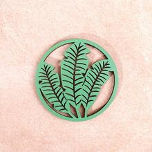 1pc Tropical Plant Themed Hollow Round Coaster, Suitable For Nordic, Pastoral Or Tropical Style Home Decor, As Tabletop Decoration For Cafes And Tea Rooms - Multicolor - View 10