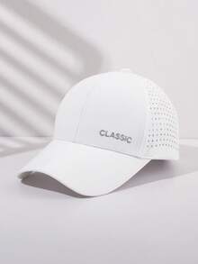 1pc CLASSIC Embroidered Quick-Dry Baseball Cap Summer Perforated Hollow Breathable Baseball Cap Outdoor Running Sun Protection Hat - Embroidery CLASSIC - View 12