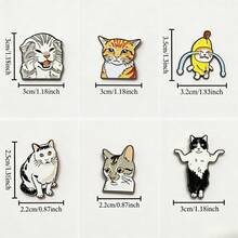 Funny Meme Cat Enamel Pins Set, Cartoon Crying Banana Cat Animal Brooch Badge For Denim Jacket Backpack Clothes Accessory - E13-3-401 - View 4