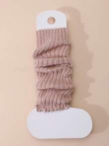 1 Pair Girls' Knitted Leg Warmers, Solid Color Ribbed Ruched Slouch Leg Warmers, Versatile Warm Leggings For Infants And Toddlers, Autumn/Winter Maillard Style, Multiple Fluorescent Colors Available - Multicolor - View 23