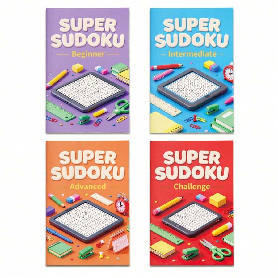 Sudoku Game Book Series, From Beginner To Challenging Levels, Progressive Logic Grids With Answer Key, Develop Focus And Problem-Solving Skills - Sudoku - View 1