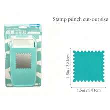 1pc 3D Embossed Paper Punch, Star, Square And Rectangle Stamp Decorative Edge Cutter, Manual DIY Paper Craft Punch, Suitable For Scrapbooking, Journaling, Card Making, Photos And Handmade Paper Crafts - Embossing - View 5