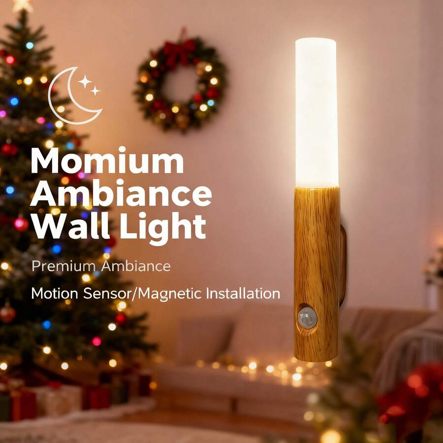 Wireless Motion Sensor Wall Light, Magnetic LED Night Light, Suitable For Bedroom And Hallway