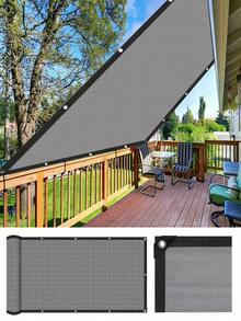 Squishy Soft Grommet Sun Shade Net, Rectangular Shape, Dark Green, Solid Color, Breathable Polyester Fabric, Summer Outdoor Style, Unisex Adult For Patio Balcony Pool, Easy Install With Hemmed Edges, Provides Privacy & Sun Shade - Multicolor - View 9
