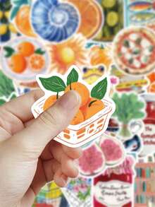 50pcs Retro Stickers Student Prizes Desktop Decoration Stickers - Multicolor - View 4