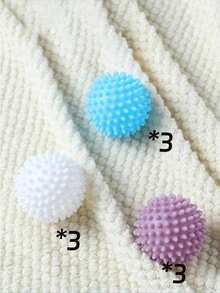 1/3/6pcs Reusable Laundry Balls - Pet Hair Remover, Lint Remover, Washing Machine Cleaning Balls - Enhance Your Laundry Experience, Washing Machine Accessories, Reusable Laundry Balls, Washing Machine Laundry Balls, Laundry Drying Balls, Fabric - Multicolor - View 12