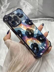 DF672 Funda transparente floral azul Art Nouveau para iPhone 17 16 15 14 13 12 11 Pro Max Plus 17 Air 16e para Galaxy S26 S25 S24 S23 S22 S21 S20 Note20 Ultra 10 Plus FE S25 Edge A36 A56 A26 A07 A55 A54 A35 A34 A32 A25 A24 A16 A15 A13 A12 A06 A05s A05 A04e A03s A02s A03 Core F04 M04 M05 F05 para G52 G84 G54 E15 G30 G20 G10 para Honor 90 Pro X5B X9B X9A X40 Magic6 Lite Pura 70 Pro 70 Ultra para Vivo Y17s Y28 Y17 Y36 Y27s para Redmi Note 14 13 12 11  X3 NFC M3 X6 F7 M4 X5 M6 Pro para OPPO A38 A18 - Negro - Ver 1