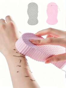 2/1pc Soft Exfoliating Bath Sponge, Reusable Elastic Double-Sided With Hanging Loop, Gentle Exfoliation, Non-Irritating, Quick-Drying, Rich Lather, Suitable For All Skin Types, Pink & Grey, 13*6*2.5cm, Summer Travel, Father's Day Gift, Daily Bathing Essential - Multicolor - View 7