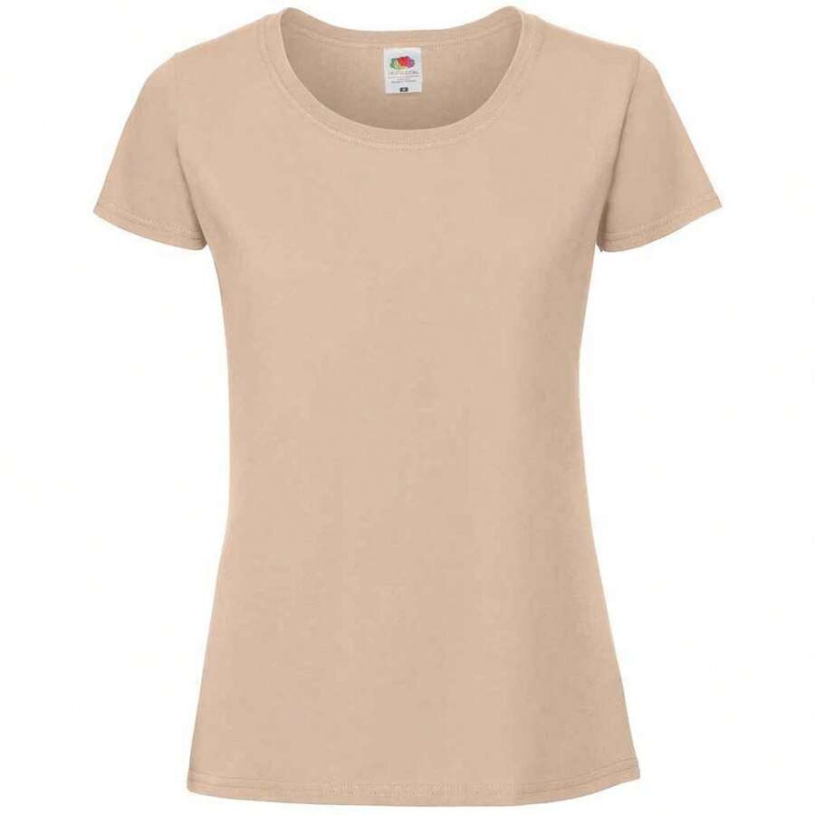 Fruit Of The Loom Womens/Ladies Fit Ringspun Premium Tshirt - Desert Sand - View 1