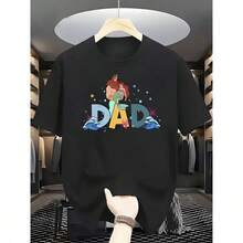 Camiseta de Verano para Hombre, Camiseta con Estampado de Sirena de Anime, Diseño Unisex, Hecha de Material Puro de Alta Calidad, Estampado Multifuncional y Moderno, Cuello Redondo, Transpir - Negro - Ver 1