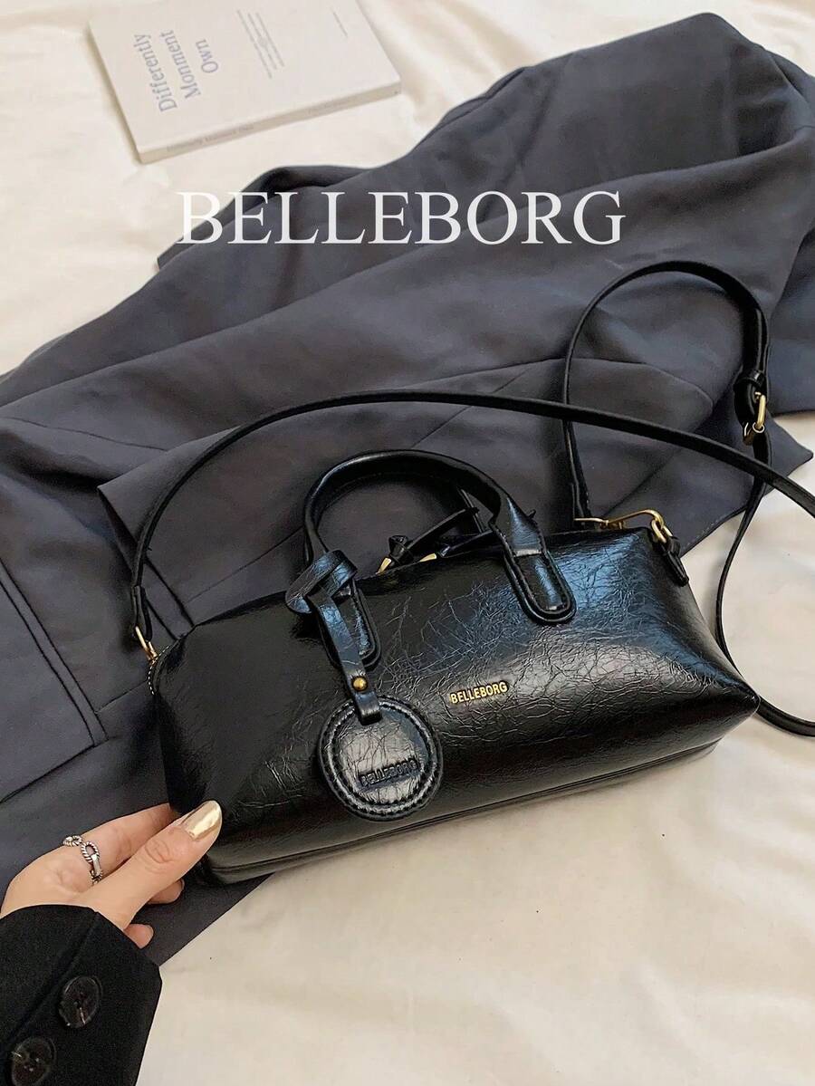 BELLEBORG 優雅百搭復古紋理女款手提包