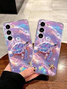 1個亮片夢幻海龜海星泡泡手機殼 柔軟防護套 適用於華為 榮耀 Galaxy A04e/12/A13/A14/A34/A50/A52/A53/A54/S21/S22/S23/S24/S25/S25Ultra/S25FE/S26/S26 PLUS/S26 ULTRA/S26 EDGE/ 6A/7A/8A/ 12T/13T/15T/15 TPRO, [國際版非本地版] - 無色 - 查看 2