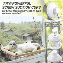 Cat Window Hammock Seat, Suitable For Indoor Cat Rest Seat Safety, Washable Mesh Durable Frame - Variant 1 - View 6