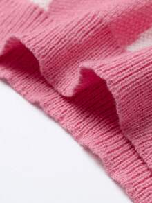 1 buah Sweater Kasual Lengan Panjang Leher Bulat dengan Detail Motif untuk Anak Laki-laki Usia 1-12 Tahun - Berwarna merah muda - View 5
