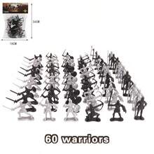Modelo de juguete de soldado guerrero medieval, caballero de caballería, hombres militares del antiguo Imperio Romano, para niños, batalla de lucha, juego de mesa de - Multicolor - Ver 13